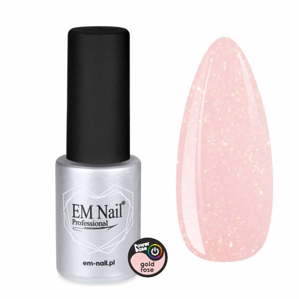 EM Nail - Modelująca baza hybrydowa UV/LED Power Base Gold Rose 15ml