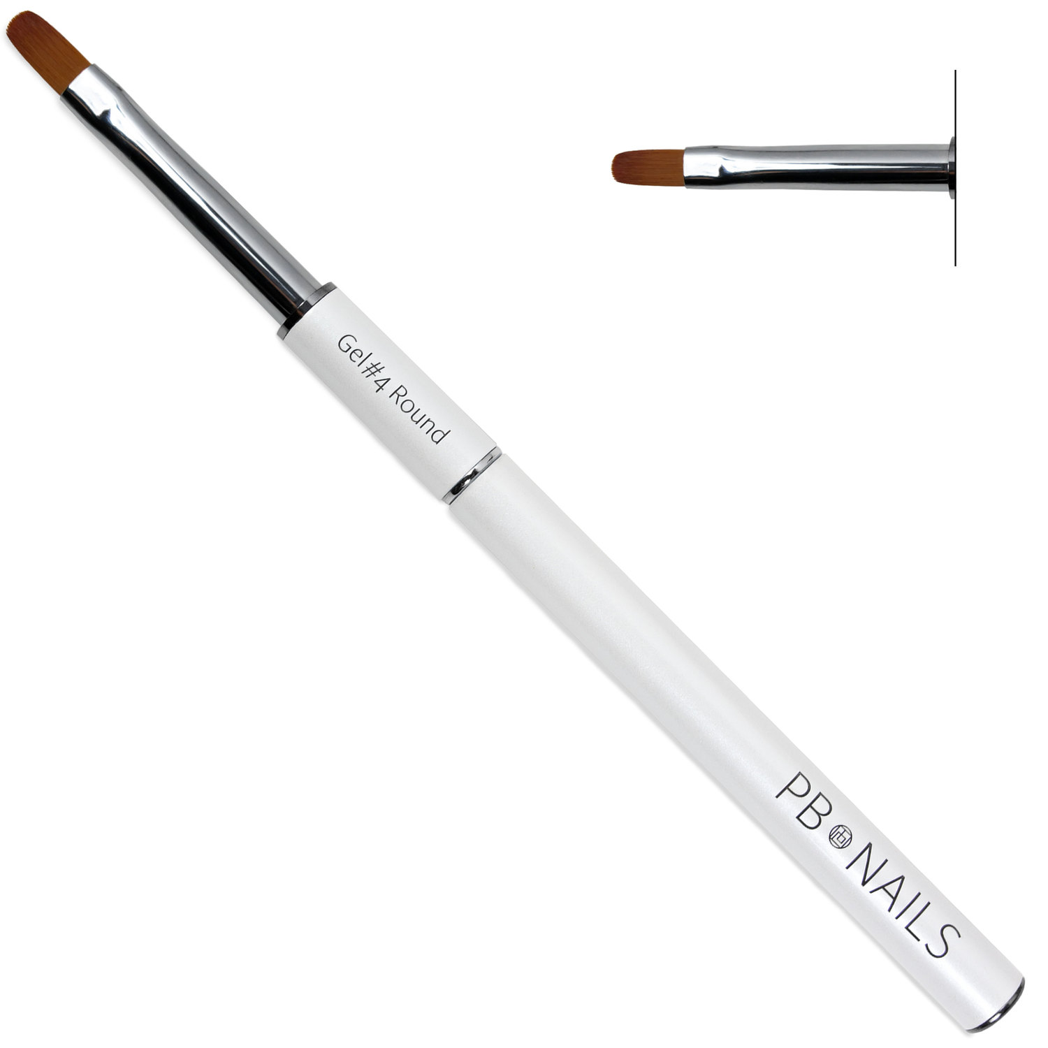 PB NAILS - Pędzelek do żelu Gel Brush Round #4
