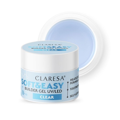 CLARESA - Claresa Żel budujący SOFT&EASY builder gel clear 90g