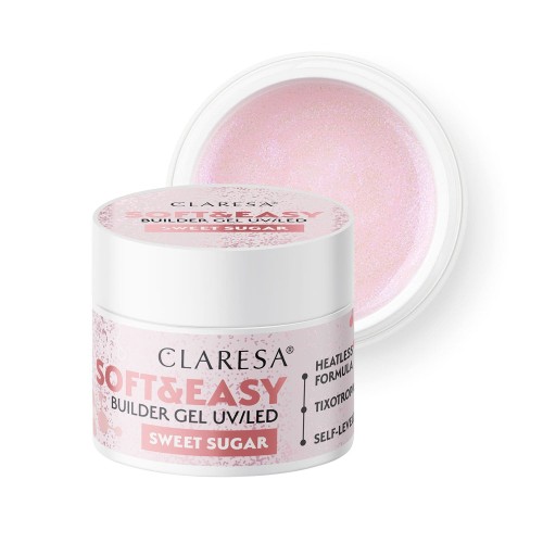 CLARESA - Claresa Żel budujący SOFT&EASY builder gel sweet sugar 90g