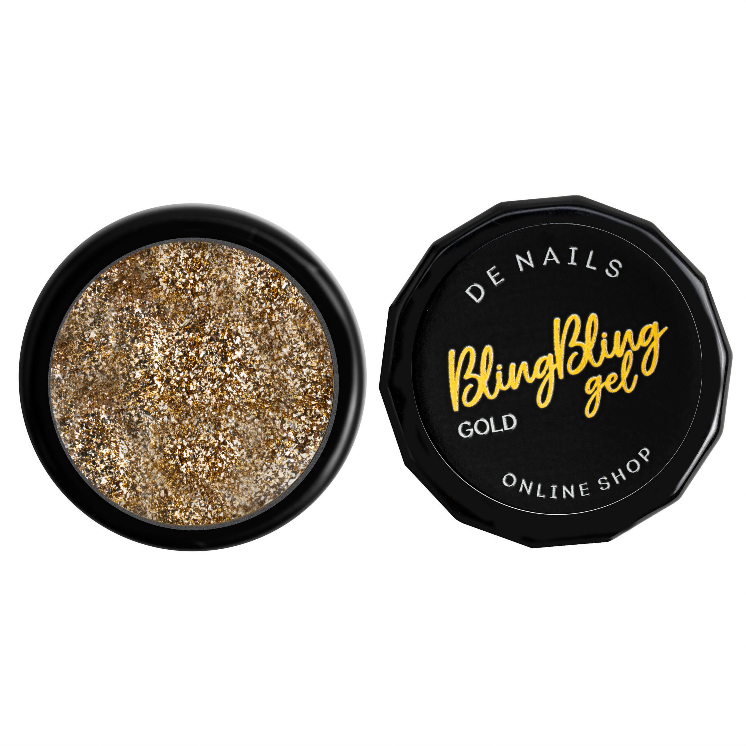 DE NAILS - Bling Bling Gel Gold 6g - Image 3