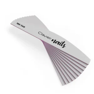 CLAVIER - Pilnik do paznokci, manicure Zebra Łódka (10SZT)-180/240, szary