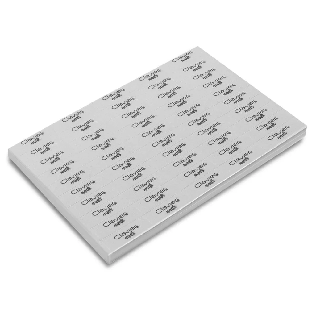 CLAVIER - Mini blok polerski, Buffer do paznokci Clavier, szary, 50szt