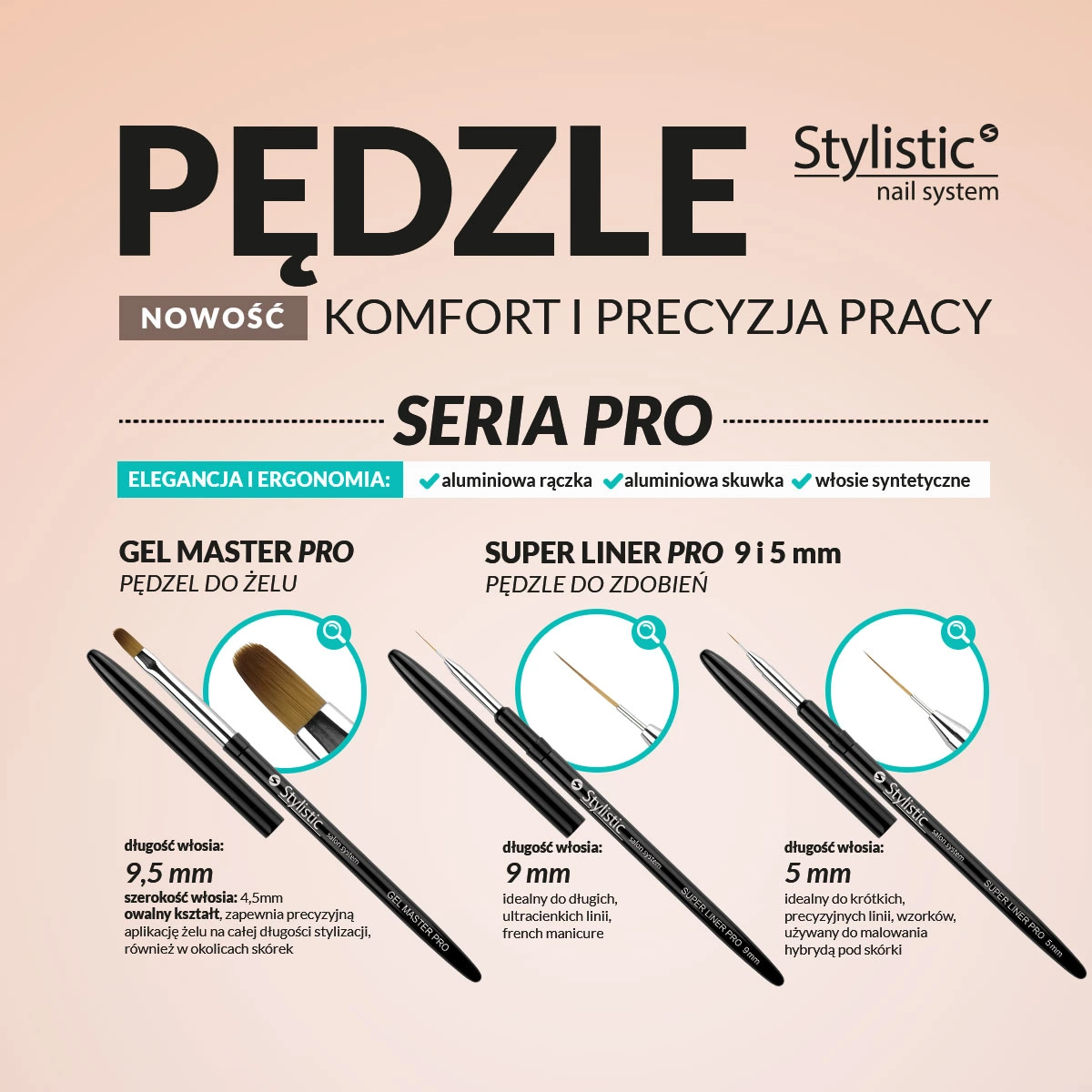 CLARESA - Pędzel Gel Master Pro - Image 2