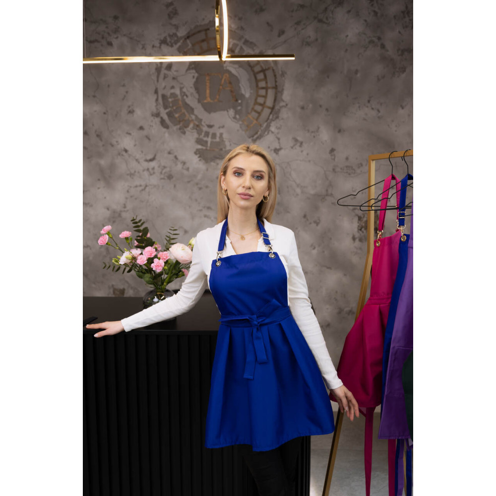 K. TYRKA - FARTUSZEK - Balbina Royal Blue srebrne dodatki