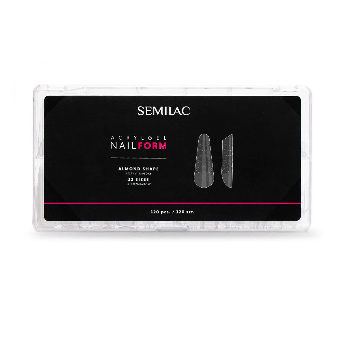 SEMILAC - Acrylgel nail form Almond 120szt.