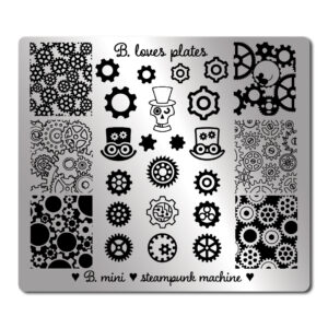 B. LOVES PLATES - B.mini steampunk machine – MAŁA płytka do stempli koła zębate