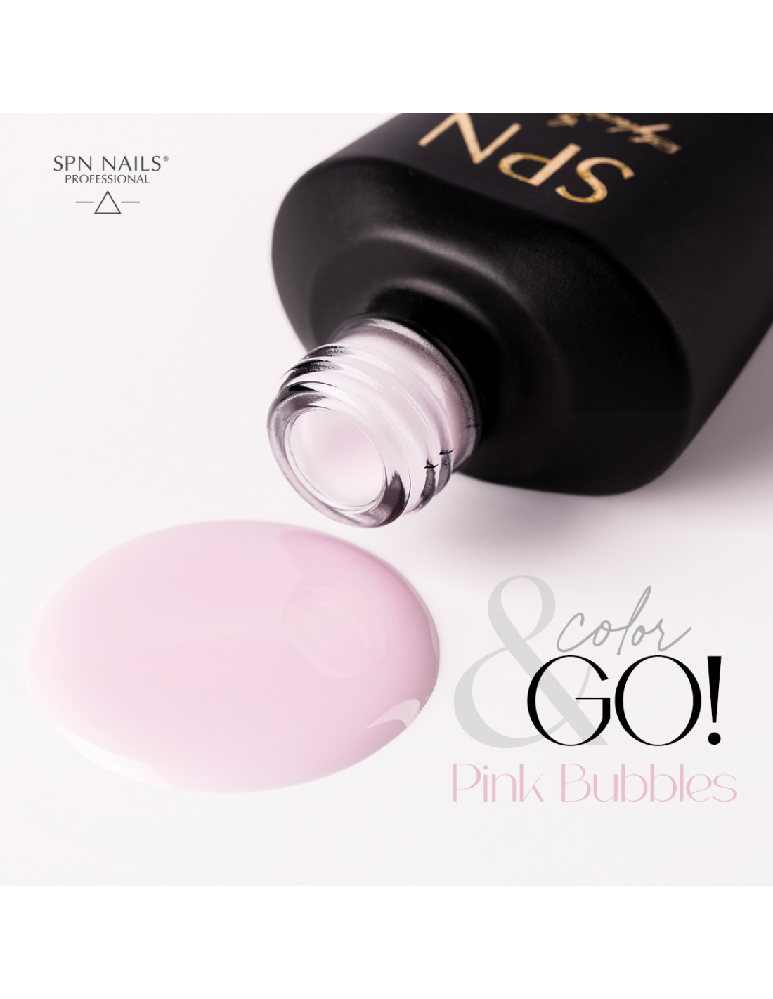 SPN NAILS - Rubber Base COLOR & GO! Pink Bubbles 10ml