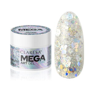 CLARESA - Żel do zdobień MEGASTAR SILVER FLICKER - 10g