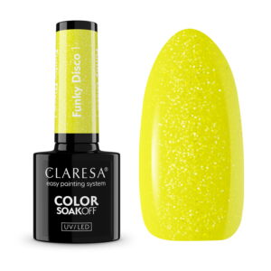 CLARESA - Lakier hybrydowy Funky disco 1 Yellow groove -5g