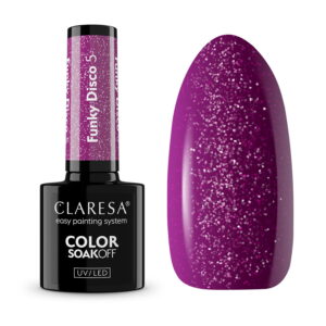 CLARESA - Lakier hybrydowy Funky disco 5 Violet vinyl -5g