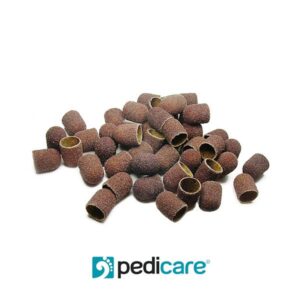 PEDICARE - Kapturek ścierny 10mm ziarno (80) brązowy 10szt