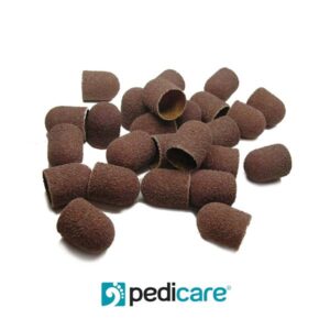 PEDICARE - Kapturek ścierny 13mm ziarno (80) brązowy 10szt