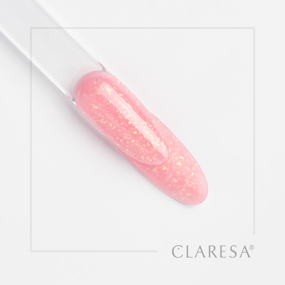 CLARESA - Żel budujący SOFT&EASY builder gel Glimmer pink 45g - Image 2
