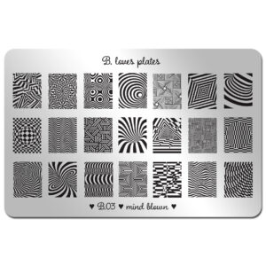 B. LOVES PLATES - B.03 mind blown – płytka do stempli iluzje optyczne labirynt