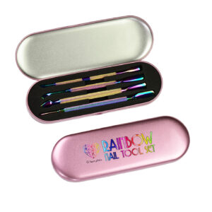 B. LOVES PLATES - Rainbow Nail Tool Set – różowy zestaw narzędzi do paznokci