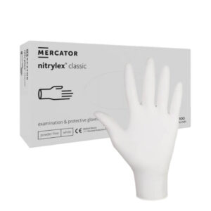 NITRYLEX - classic white ROZMIAR M 100szt. rękawice nitrylowe bez-pudrowe, białe