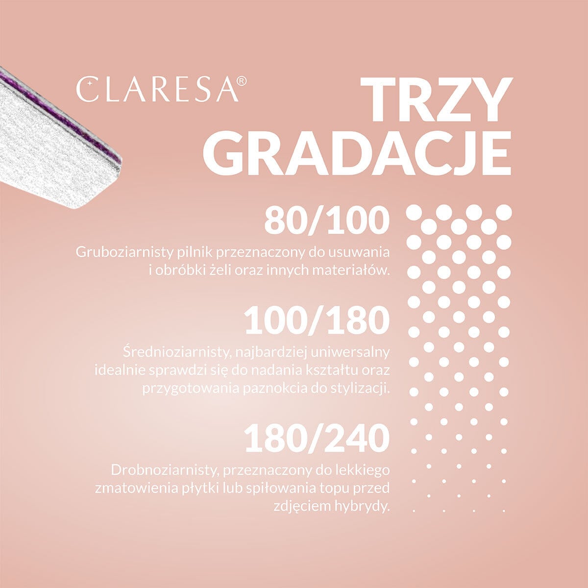 CLARESA - Stylistyk Pilnik Łódka 100/180 50szt. - Image 4