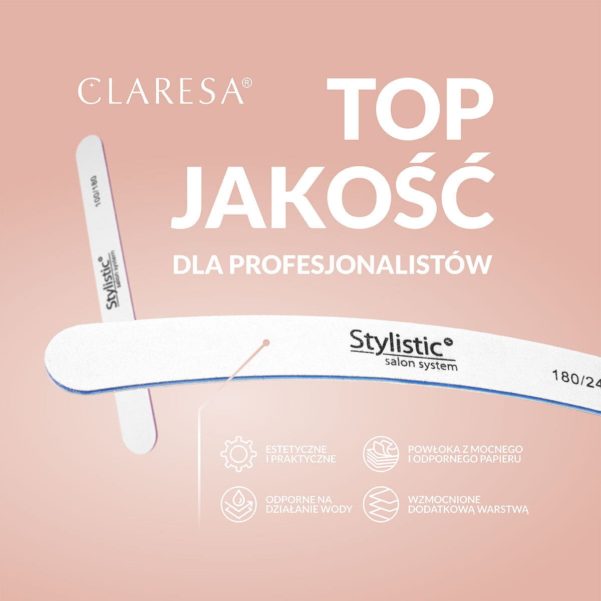 CLARESA - Stylistyk Pilnik Łódka 100/180 50szt. - Image 3