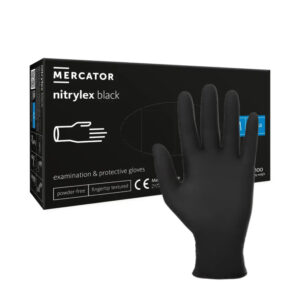 NITRYLEX - black ROZMIAR M rękawice diagnostyczne i ochronne, nitrylowe, bez-pudrowe, czarne
