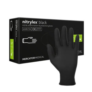 NITRYLEX - black ROZMIAR S rękawice diagnostyczne i ochronne, nitrylowe, bez-pudrowe, czarne