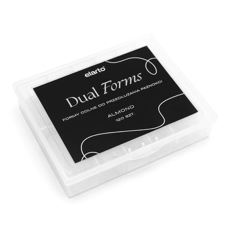 ELARTO - Formy dolne Dual Forms Almond Clear do przedłużania paznokci 120szt - Image 3