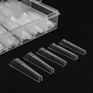 ELARTO - Formy dolne Dual Forms Almond Clear do przedłużania paznokci 120szt