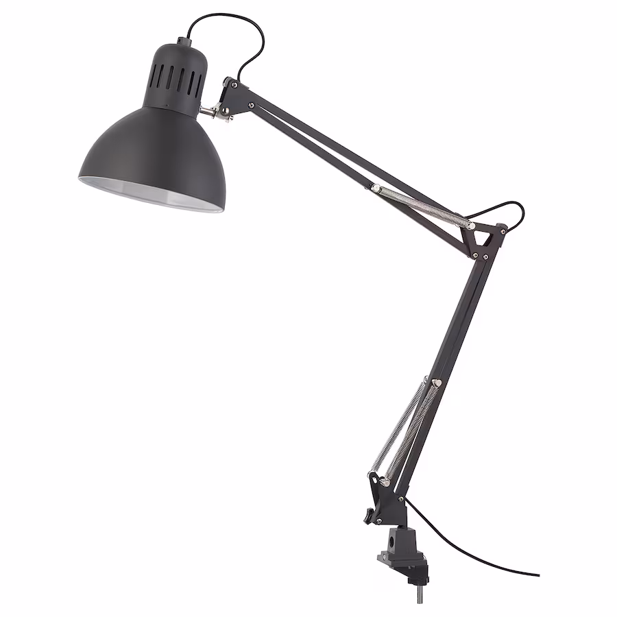 IKEA - TERTIAL Lampa biurkowa kolor ciemnoszary