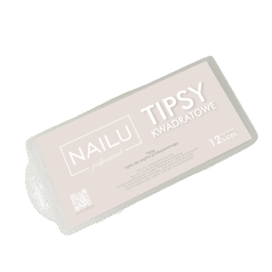 NAILU - Tipsy kwadratowe mleczne 240 szt 12 rozmiarów