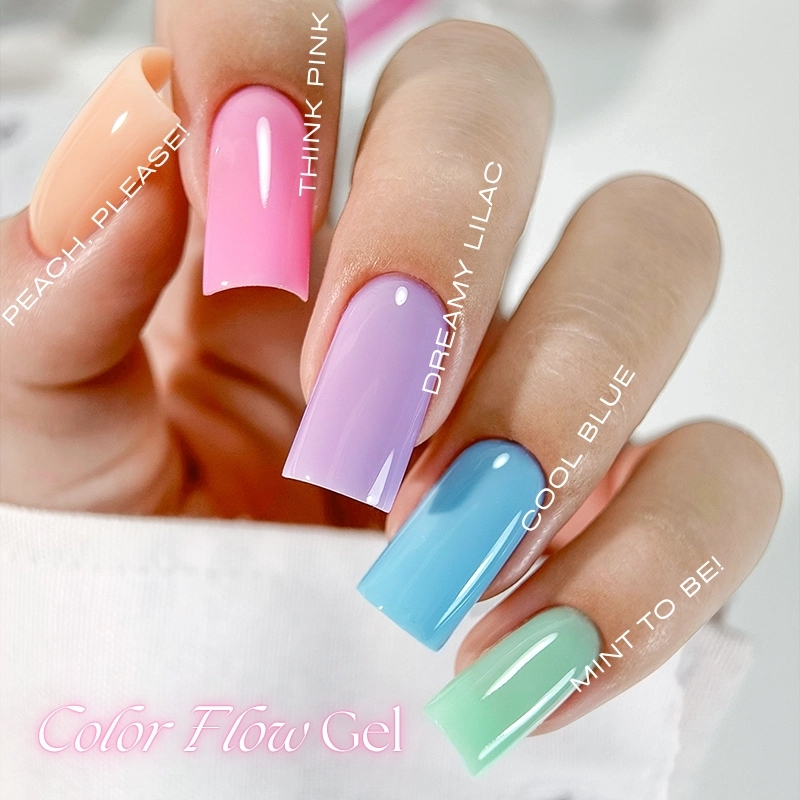 ELARTO - Żel budujący błękitny Color Flow Gel Dreamy Lilac 15g - Image 3