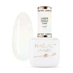 NAILAC - Top hybrydowy Laser Holo Top Gold 7ml