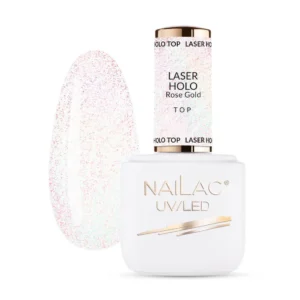 NAILAC - Top hybrydowy Laser Holo Top Rose Gold 7ml