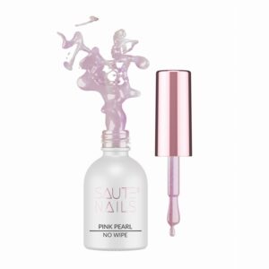 SAUTE NAILS - Top Hybrydowy z Drobinkami Pink Pearl