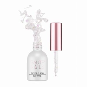 SAUTE NAILS - Top Hybrydowy z Efektem Silver Flash