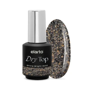 ELARTO - Top hybrydowy Elarto Dry Top Shine Bright Gold z efektem blasku flash 7 ml