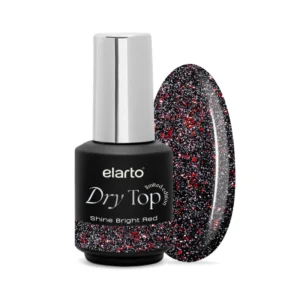 ELARTO - Top hybrydowy Elarto Dry Top Shine Bright Red z efektem blasku flash 7 ml