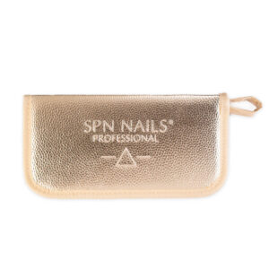 SPN - Piórnik etui do przechowywania pędzli do manicure SPN Nails - złoty